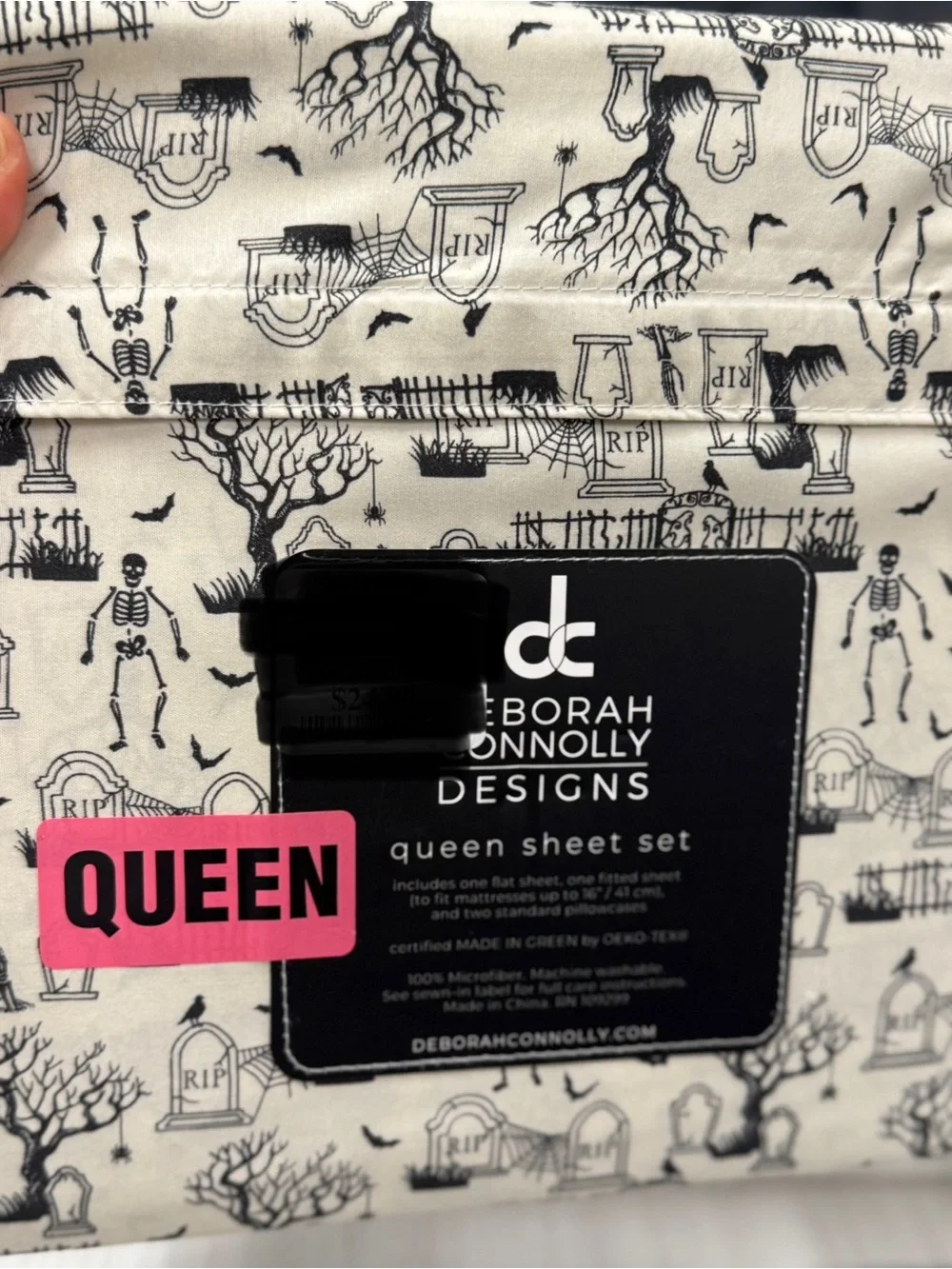 Queen Sheet Set - Black & Cream